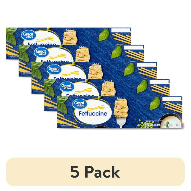 (5 pack) Great Value Fettuccine, 16 oz