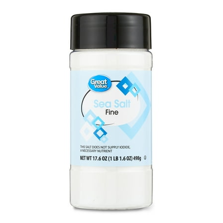 Great Value Fine Sea Salt, 17.6 oz