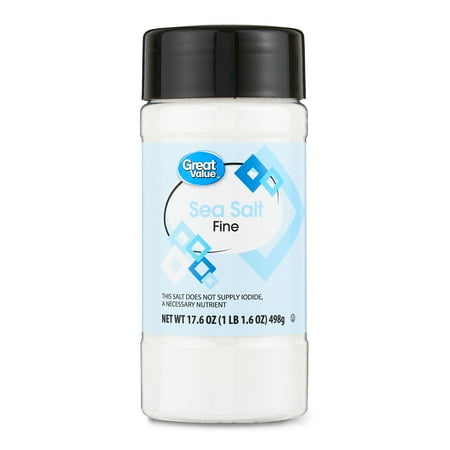 Great Value Fine Sea Salt, 17.6 oz