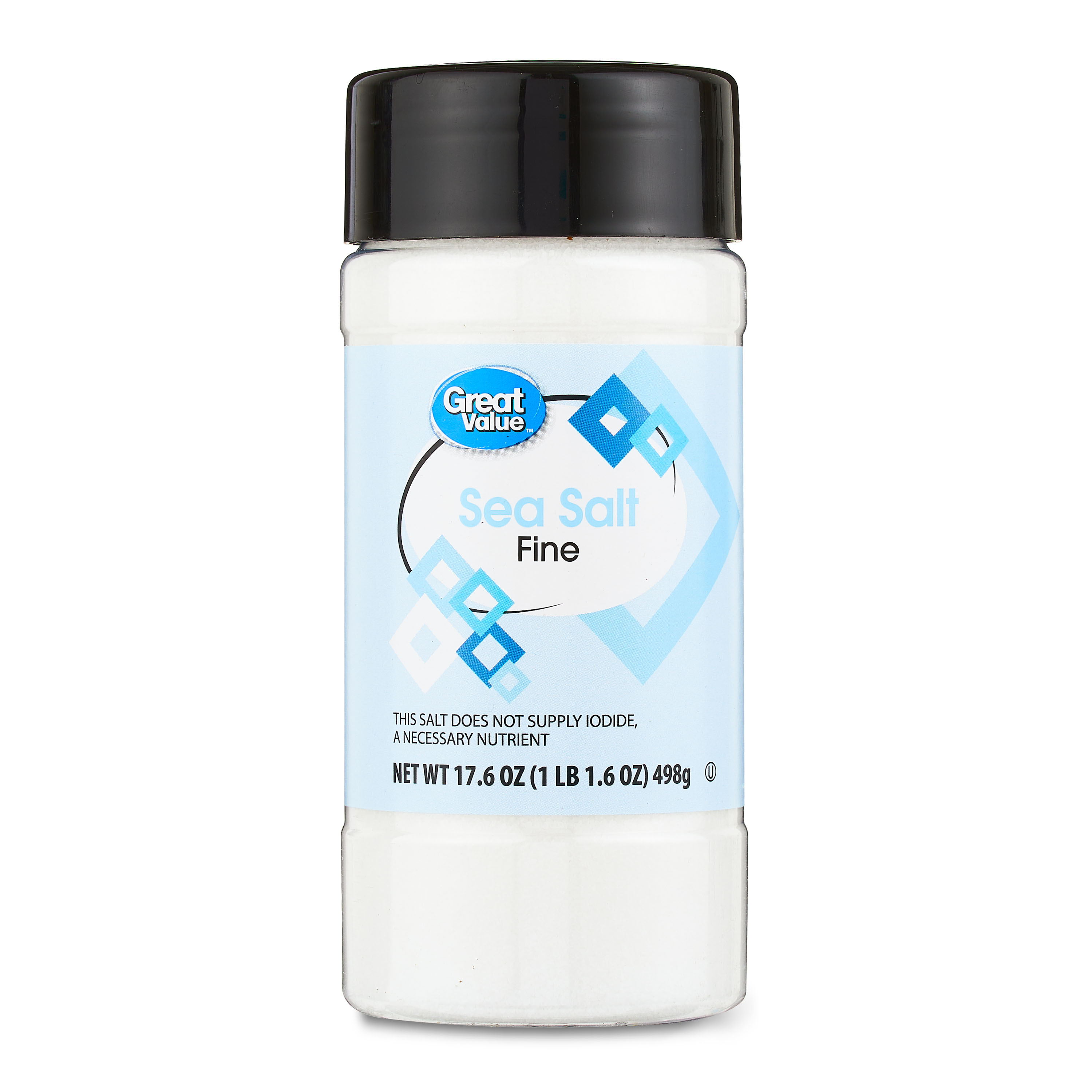 Great Value Fine Sea Salt, 17.6 oz - image 1 of 8
