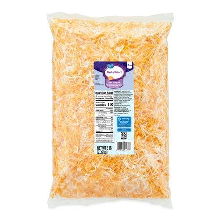 Great Value Fiesta Blend Finely Shredded Cheese, 5 Pound Bag