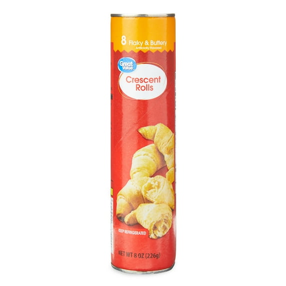 Great Value Flaky & Buttery Crescent Rolls, 8 oz, 8 Count