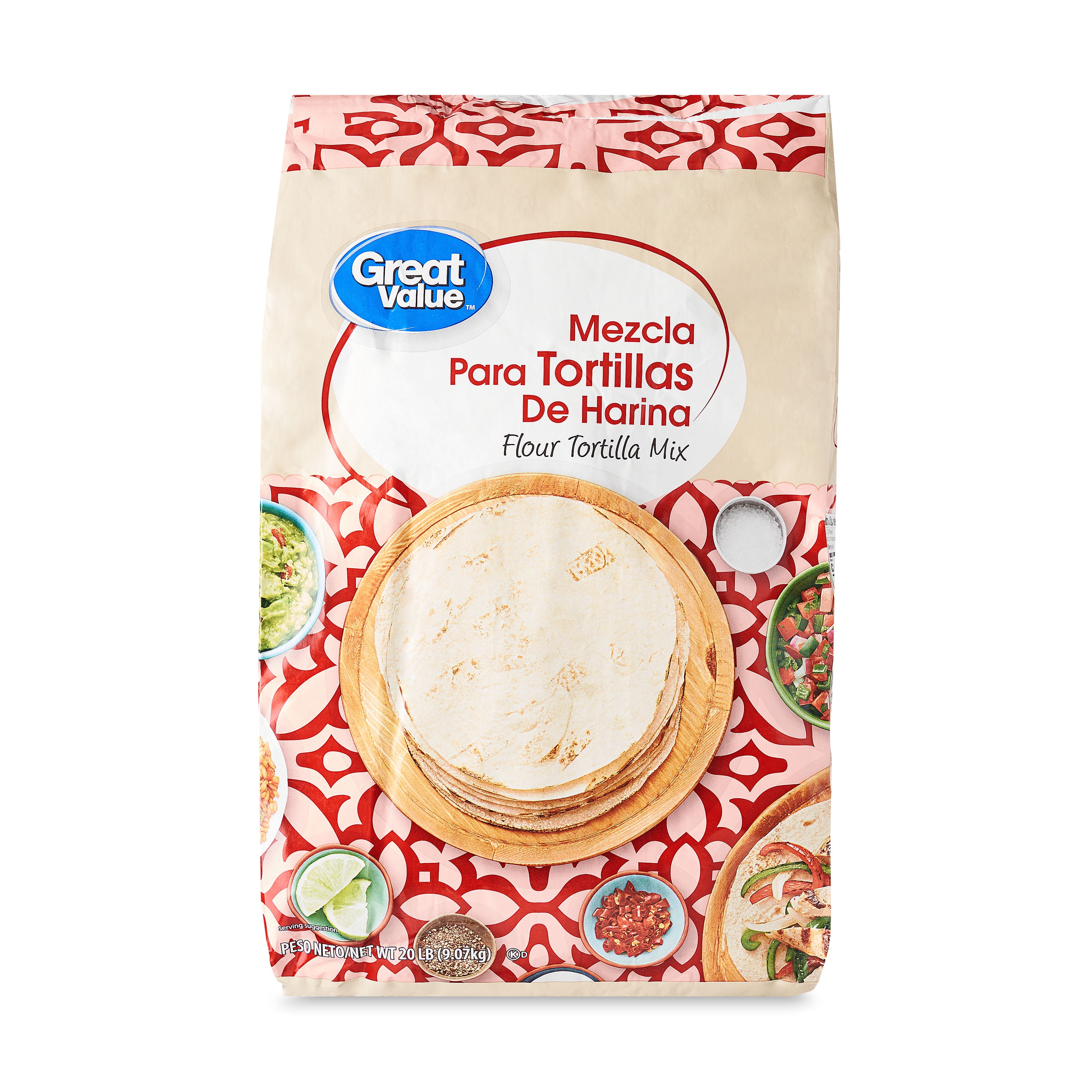 Great Value Flour Tortilla Mix, 20 lbs