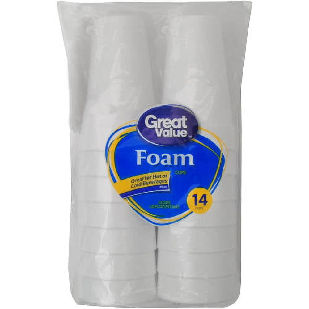 Great Value Foam Cups, 20oz, 14 count