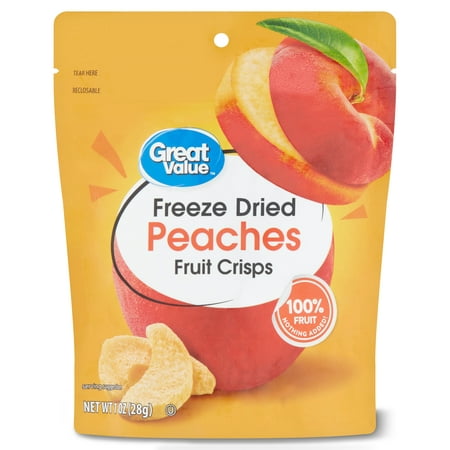 product image of Great Value Freeze Dried Peach Crisps, 1 oz