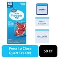 thumbnail image 1 of Great Value Freezer Guard Double Zipper Freezer Bags, Quart, 50 Count, 1 of 9