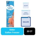 thumbnail image 1 of Great Value Freezer Guard Slider Zipper Bags, Gallon Freezer, 20 Count, 1 of 6
