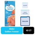 thumbnail image 1 of Great Value Freezer Guard Gallon Slide Zipper Freezer Bags, 40 Count, 1 of 6