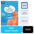thumbnail image 1 of Great Value Freezer Guard Slider Zipper Bags, Quart Freezer, 75 Count, 1 of 5