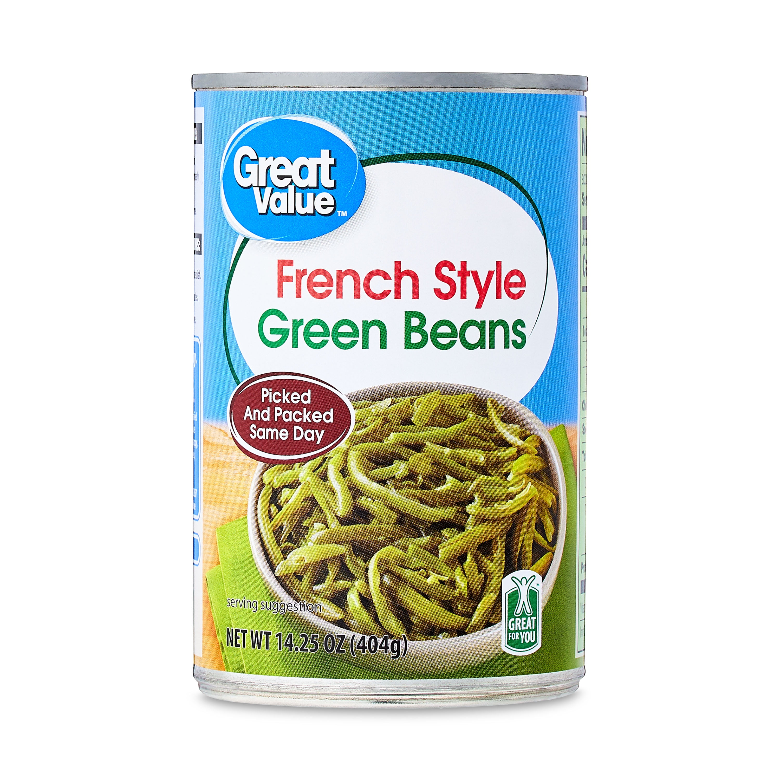 Great Value FrenchStyle Green Beans, GlutenFree, 14.5 oz Can