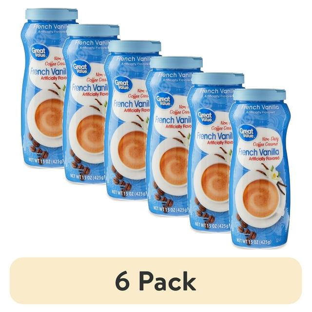 (6 pack) Great Value French Vanilla NonDairy Coffee Creamer, 15 oz