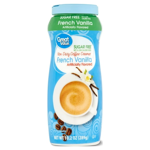 Great Value French Vanilla Non-Dairy Coffee Creamer, Sugar-Free, 10.2 oz
