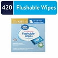 Great Value Fresh Scent Flushable Wipes, 10 Resealable Packs, 420 Total