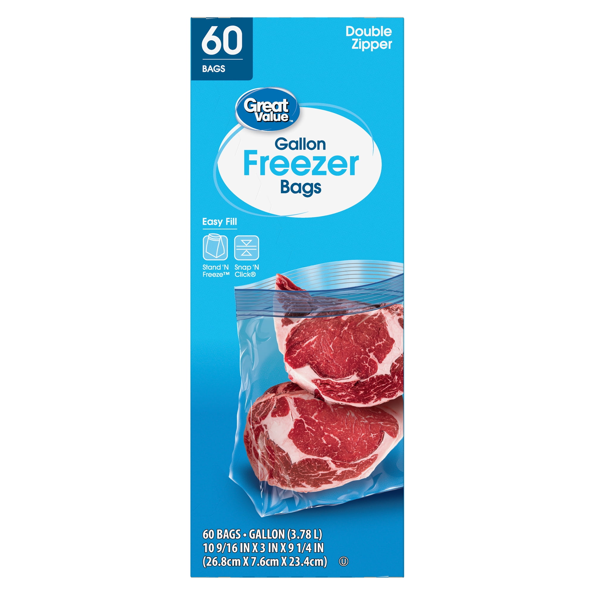 Simply Done Freezer Bags, Double Zipper, Gallon, Big Pack