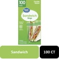 thumbnail image 1 of Great Value Fresh Seal Double Zipper Sandwich Bags, 100 Count, 1 of 10