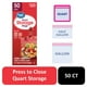 thumbnail image 1 of Great Value Fresh Seal Quart Storage Double Zipper Bags, 50 Count, 1 of 9