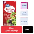 thumbnail image 1 of Great Value Fresh Seal Slider Zipper Bags, Quart Storage, 50 Count, 1 of 6
