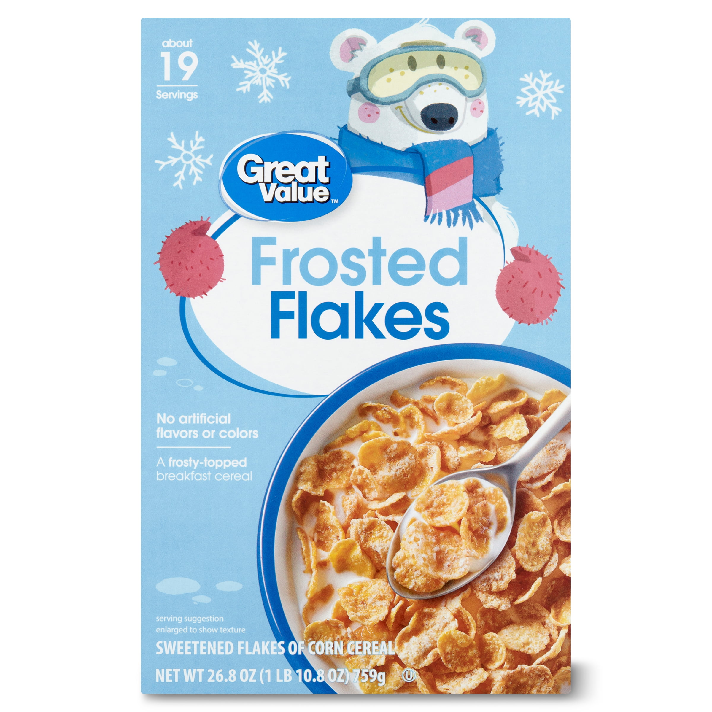 Great Value Frosted Flakes, Breakfast Cereal, 26.8 Nigeria