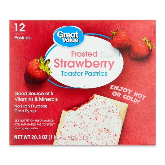 Great Value Frosted Toasted Pastries, 12 Count