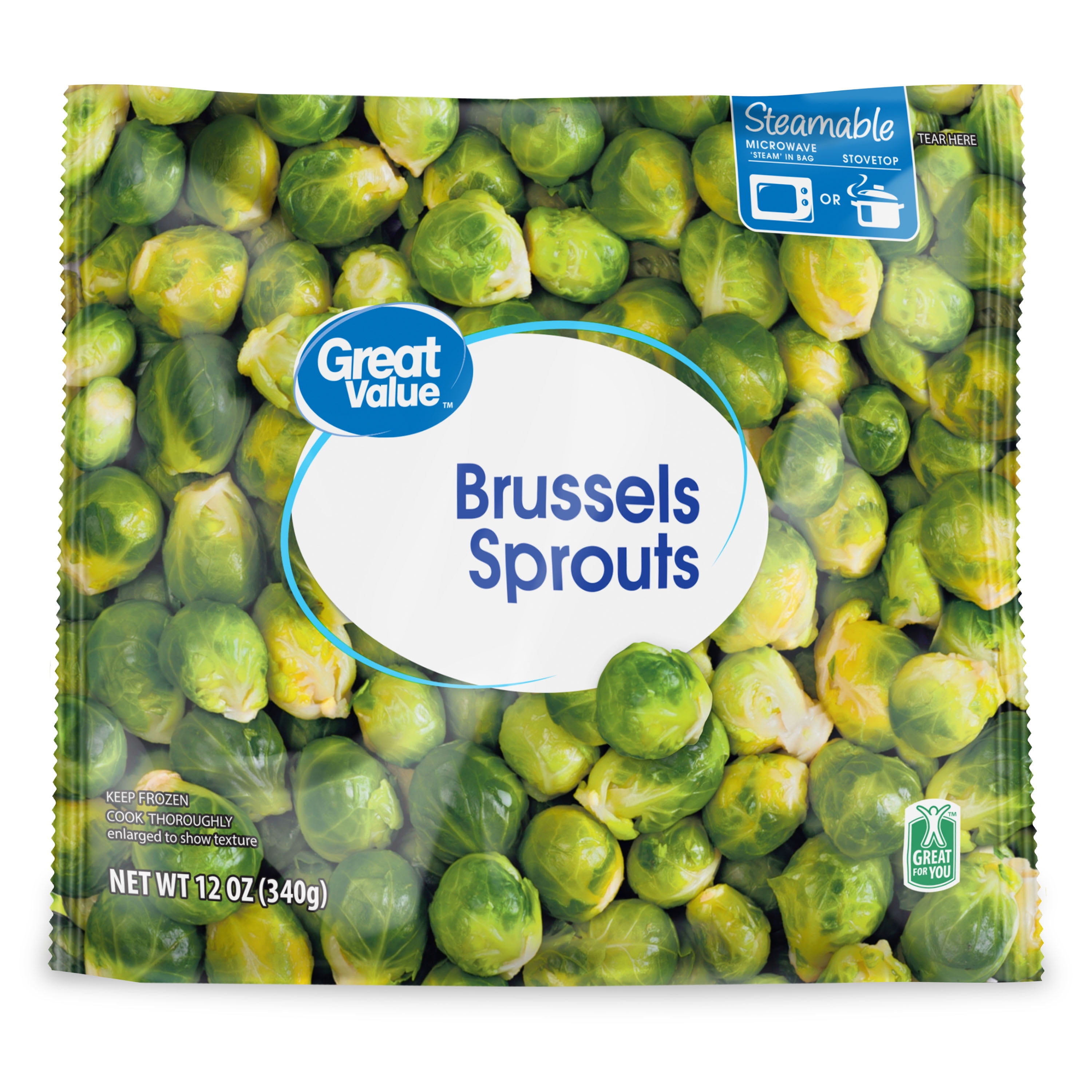 Great Value Frozen 12 oz Brussels Sprouts