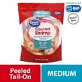 Great Value Frozen Cooked Medium Peeled & Deveined Tail-on Shrimp, 12 oz Bag (41-60 Count per lb)