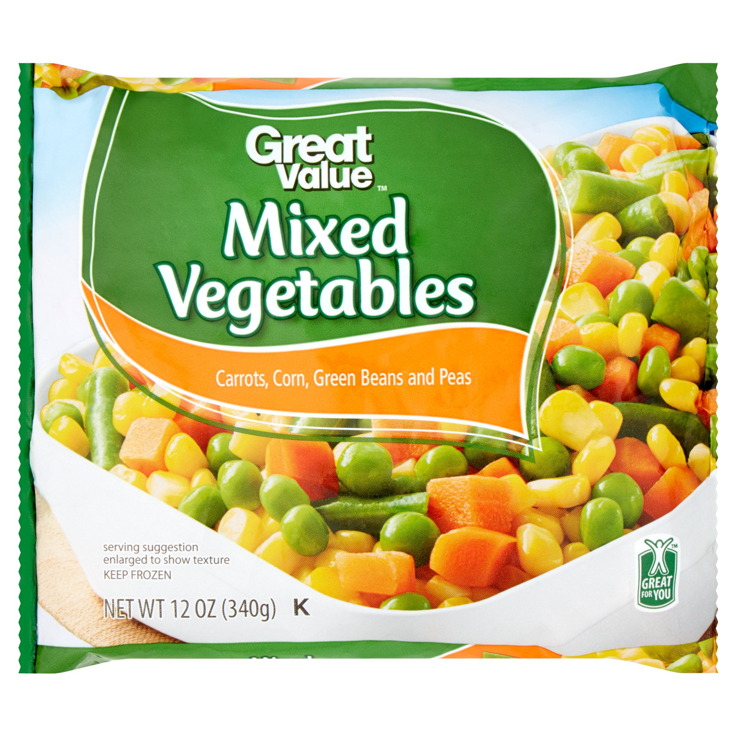 Great Value Frozen Mixed Vegetables, 12 oz (Frozen)