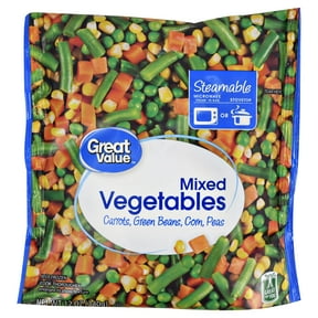 Great Value Mixed Vegetables, 12 oz Steamable Bag (Frozen)