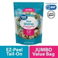 thumbnail image 1 of Great Value Frozen Raw Jumbo Shell-on, Tail-on, Easy Peel Shrimp, 32 oz Bag (21-25 Count per lb), 1 of 12