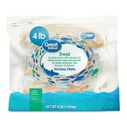 Great Value Frozen Skinless & Boneless Swai Fish Fillets Value Bag, 4 lb