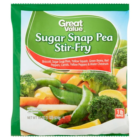 Great Value Frozen Sugar Snap Pea Stir-Fry, 16 oz
