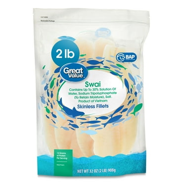 Great Value Frozen Swai Fillets, 2 lb