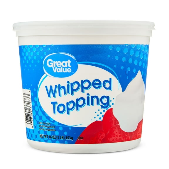 Great Value Frozen Whipped Topping, White, 16 oz