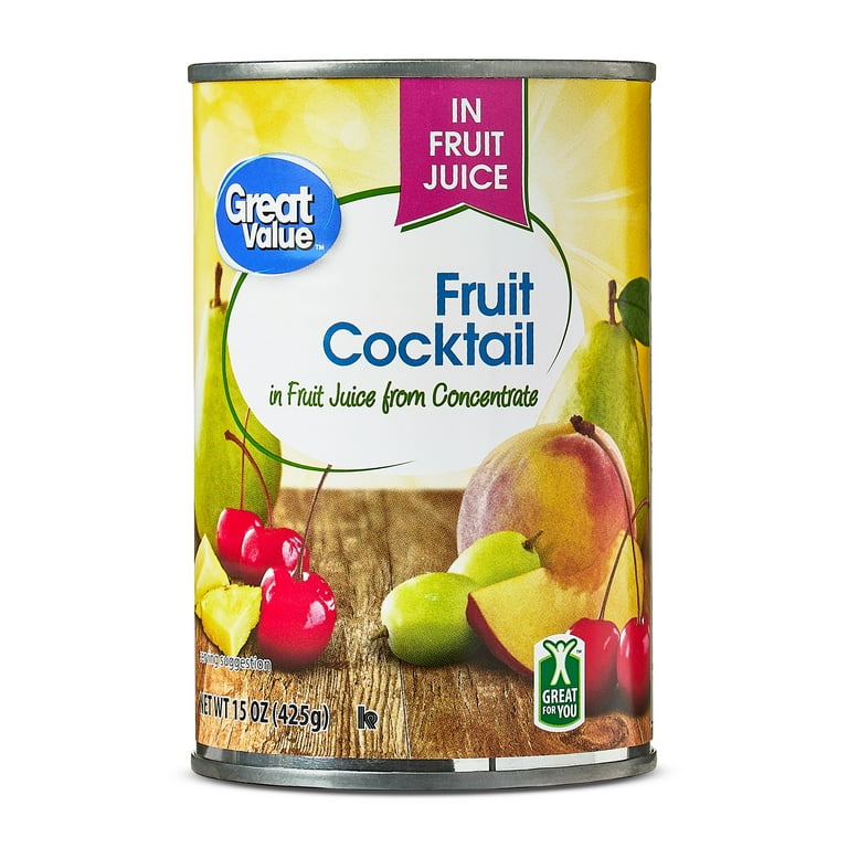 Great Value Fruit Cocktail in Juice 15 oz Diced Peaches Pears