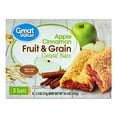 thumbnail image 1 of Great Value Fruit & Grain Cereal Bars Apple Cinnamon, 10.4 oz, 8 Count, 1 of 10