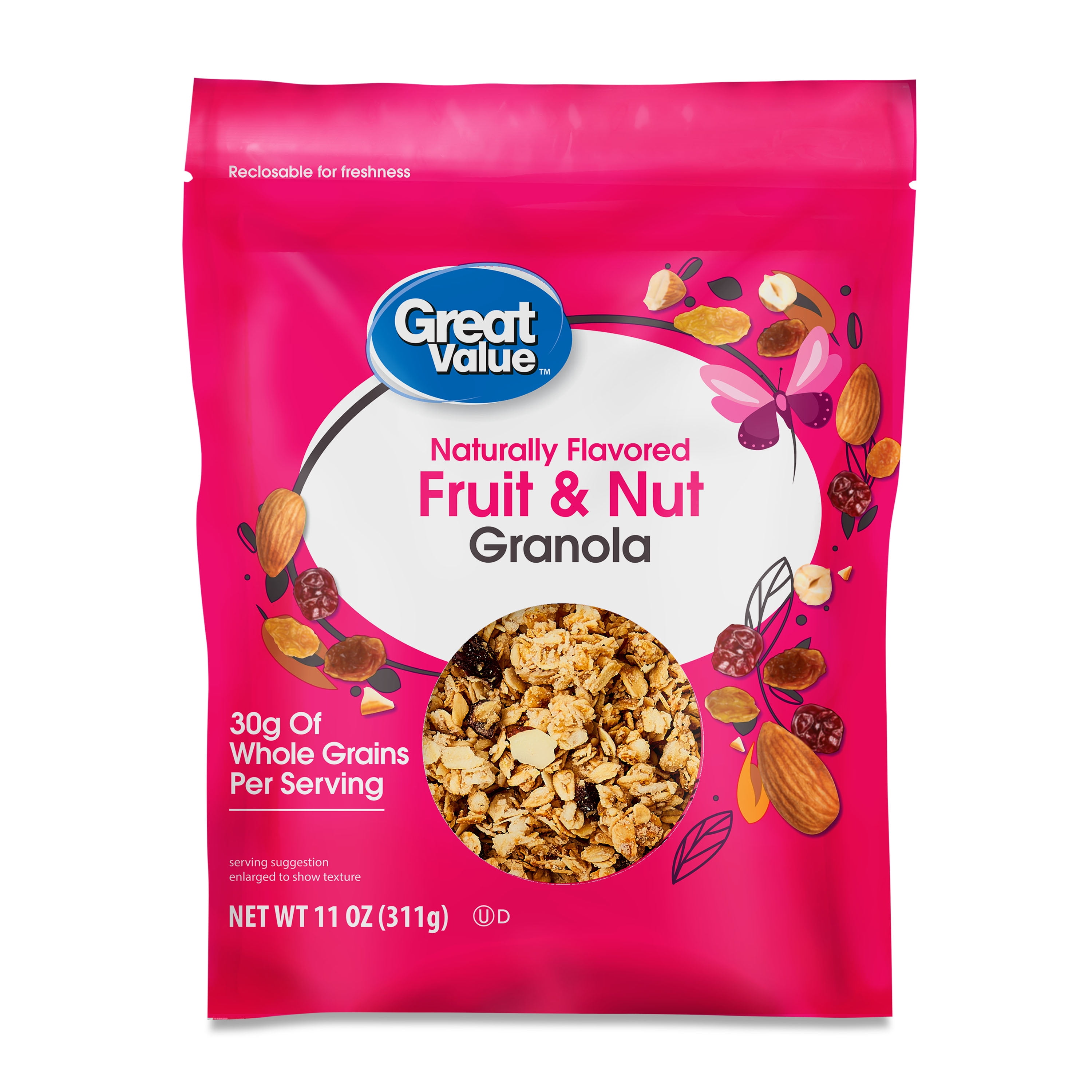 Great Value Fruit and Nut Instant Granola, 11 oz