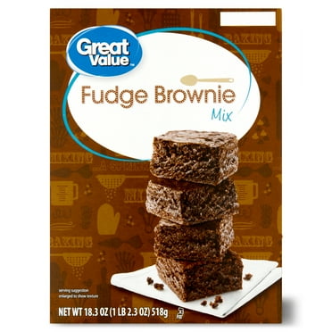 Great Value Fudge Brownie Mix, 18.3 oz Box