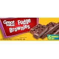 thumbnail image 1 of Great Value Fudge Brownies, 10.5 oz, 1 of 5