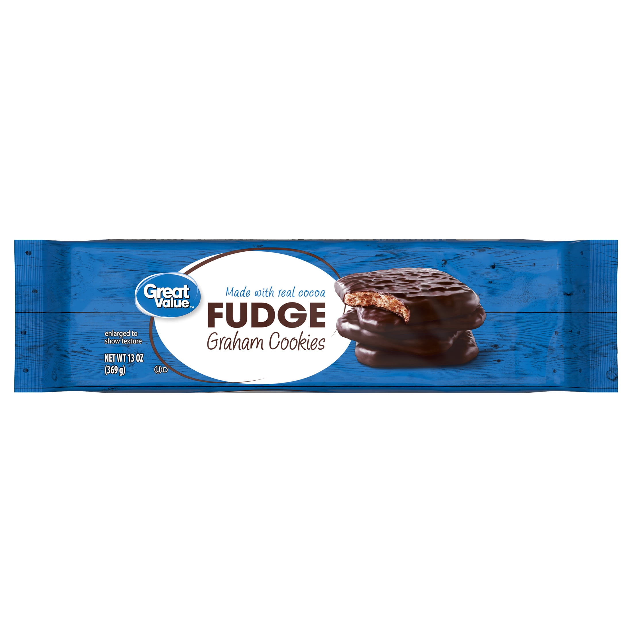 Great Value Fudge Graham Cookies, 13 oz