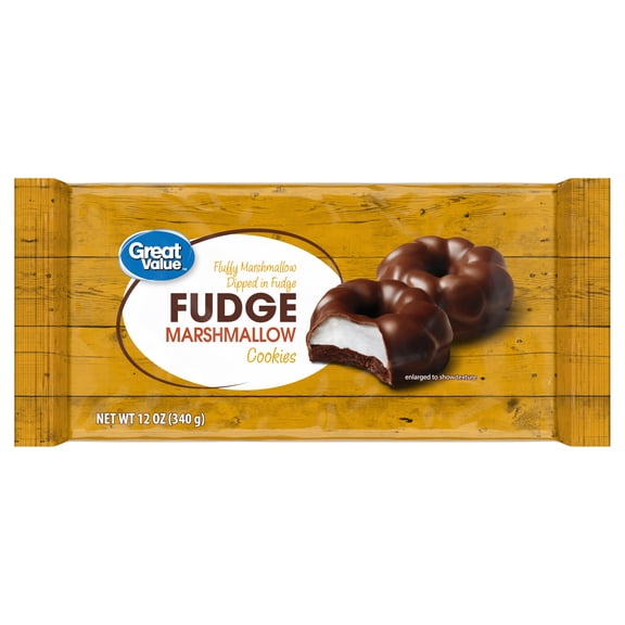 Great Value Fudge Marshmallow Cookies, 12 oz