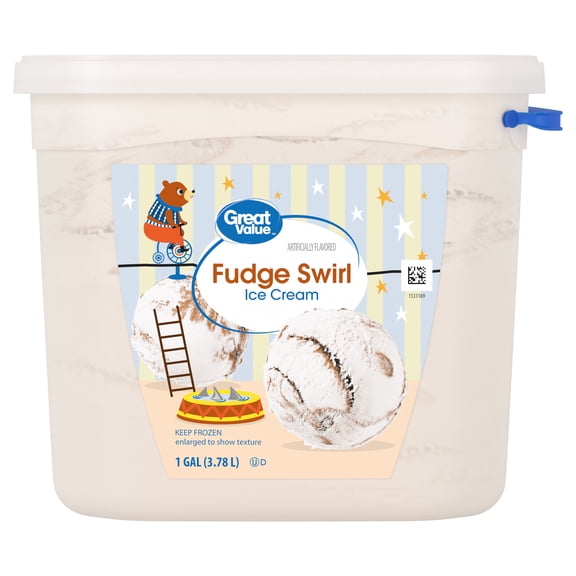 Great Value Fudge Revel Ice Cream, 128 fl oz