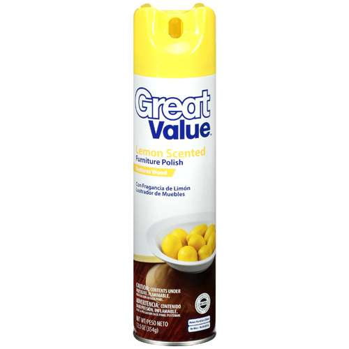 Great Value Furniture Polish Lemon Scent 12.5 Oz