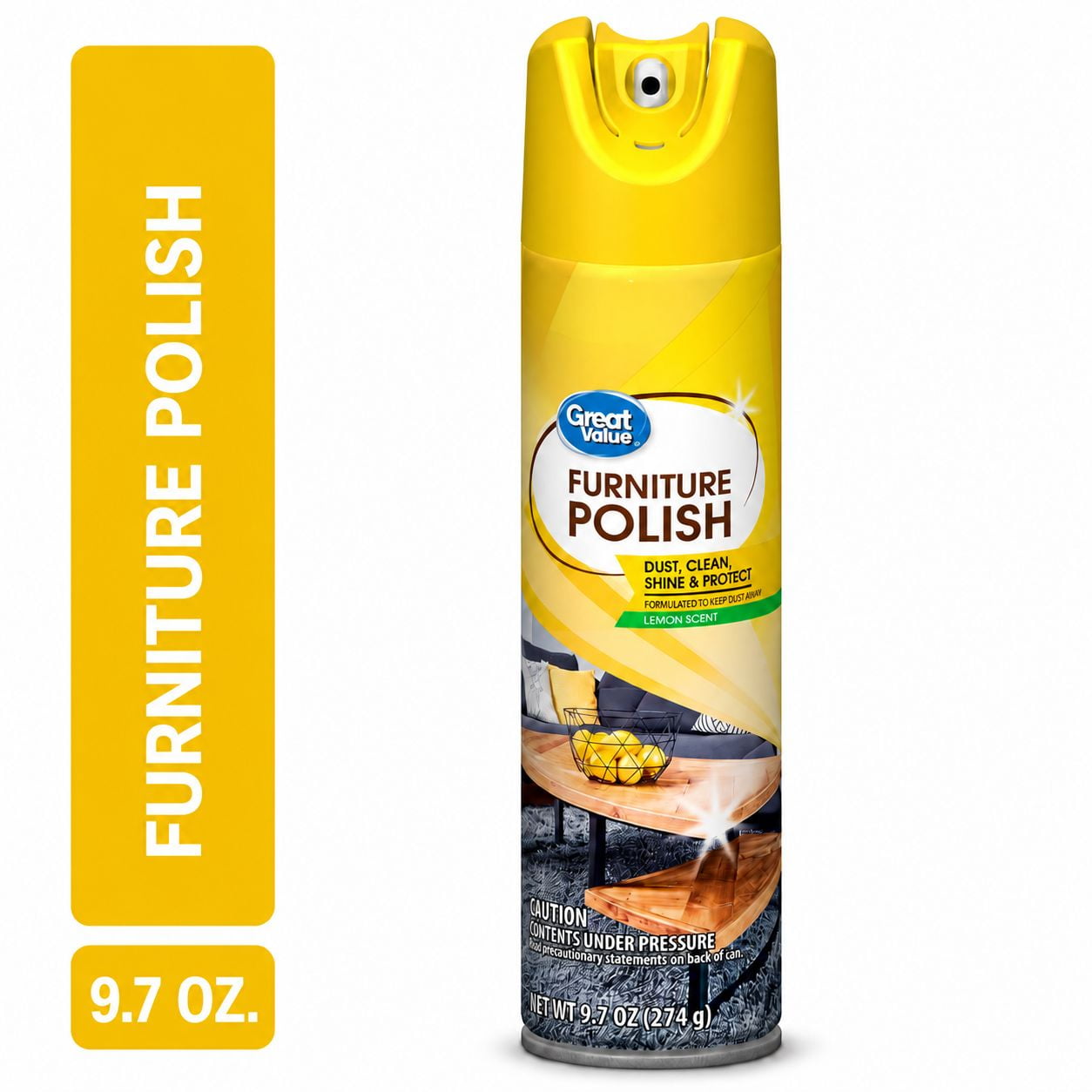 Great Value Furniture Polish, Lemon Scent, 9.7 oz
