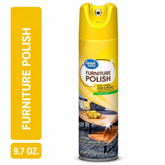 Great Value Furniture Polish, Lemon Scent, 9.7 oz