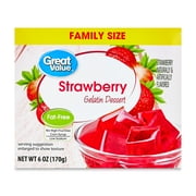 Great Value Gelatin Dessert, Strawberry, 6 oz