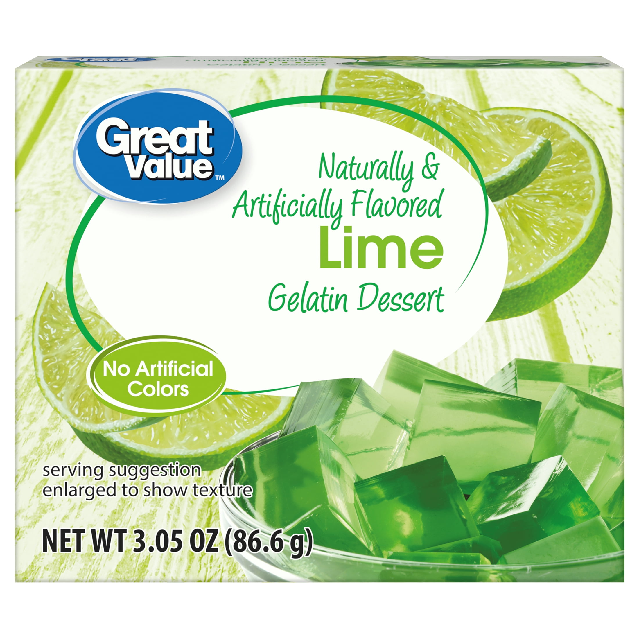 Great Value Gelatin Lime 12/3oz