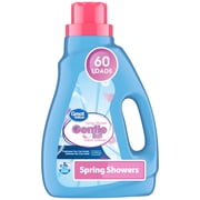Great Value Gentle Soft Fabric Softener, Spring Showers, 44 fl oz, 60 Loads, Compare to the Softening of Downy®