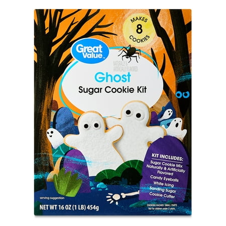 Great Value Ghost Sugar Cookie Kit, 16 oz