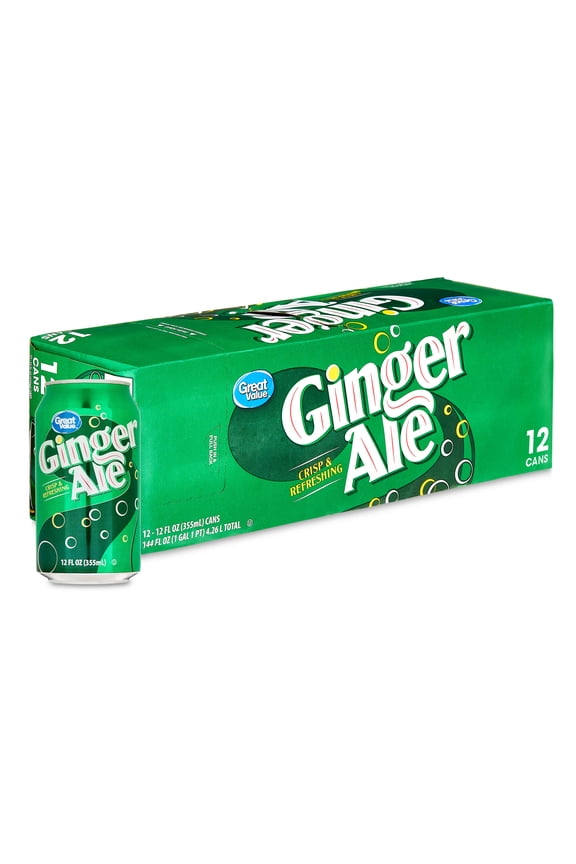 Ginger Ale Soda Pop, 12 fl oz, 12 Pack Cans