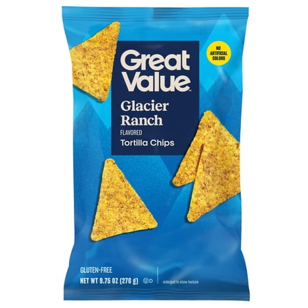 Great Value Glacier Ranch Tortilla Chips, 9.75 oz Bag