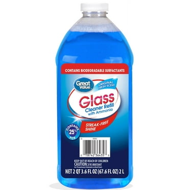 Great Value Glass Cleaner Refill, Streak-Free Shine, 67.6 fl oz